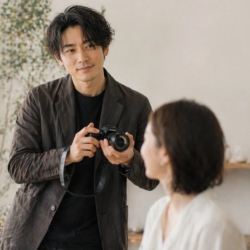自然光で行うプロフィール撮影