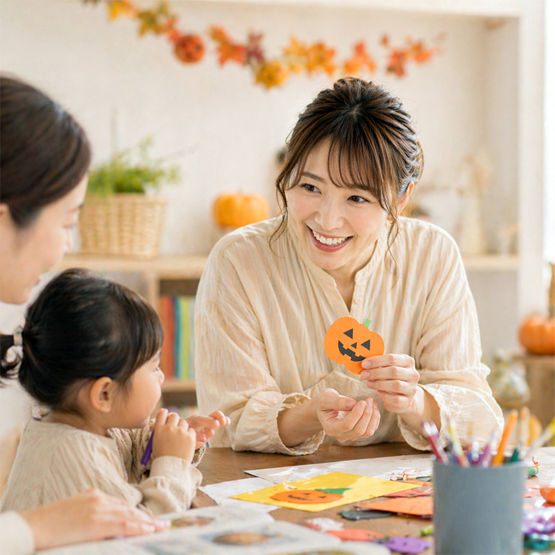 親子で英語に触れるレッスンのイメージ