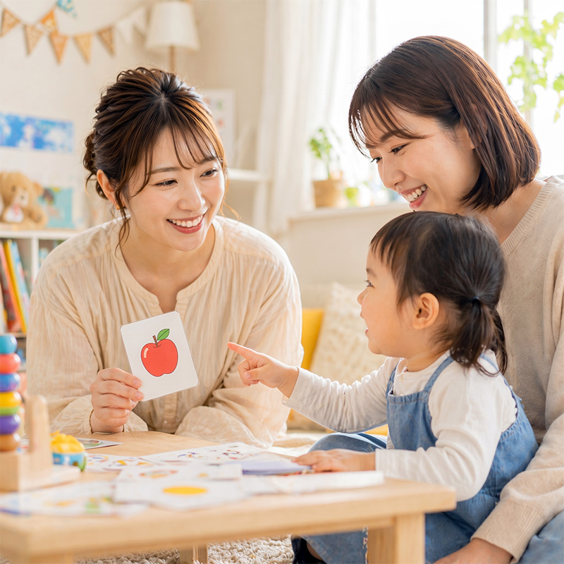 季節イベントやオンラインサポートで英語を楽しむイメージ