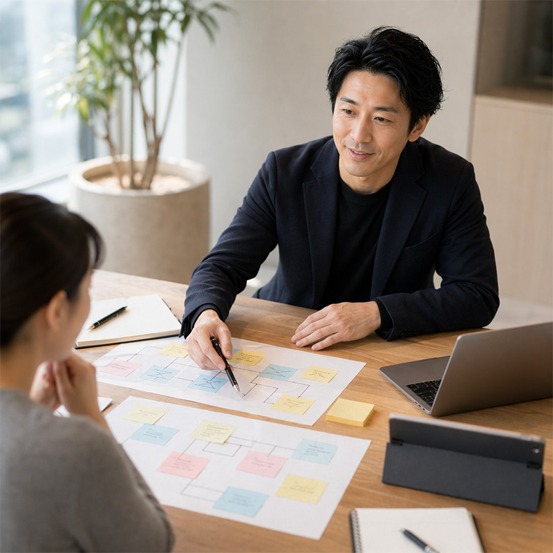 業務改善と仕組み化設計のイメージ